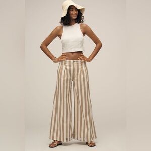 NWT Anthropologie Maeve High-Rise Wide-Leg Striped Jeans 30